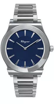 Мужские кварцевые часы Ferragamo 1898 Slim 41 мм Salvatore Ferragamo, серебряный