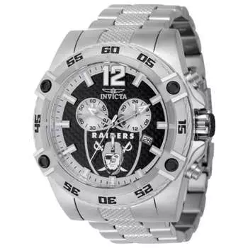 Мужские кварцевые часы Invicta NFL 52 мм, черный