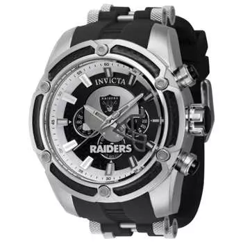 Мужские кварцевые часы Invicta NFL 52 мм, черный