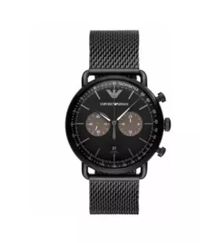 Мужские кварцевые часы из нержавеющей стали. Emporio Armani, черный