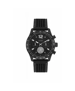 Мужские кварцевые часы из нержавеющей стали. Guess, черный