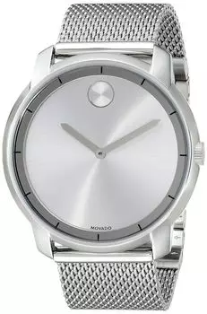 Мужские кварцевые часы Movado Bold 44 мм 3600260, серебряный