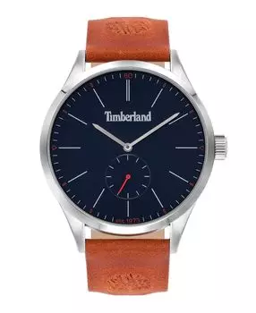 Мужские кварцевые часы с коричневым кожаным ремешком, 46 мм Timberland