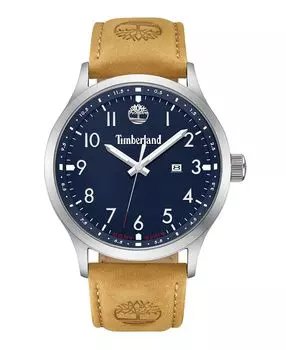 Мужские кварцевые часы Trumbull из натуральной кожи пшеницы, 45 мм Timberland