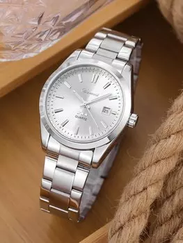 Мужские кварцевые часы водонепроницаемые 1 шт