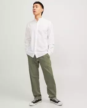 Мужские льняные брюки на шнуровке Jack & Jones, зеленый