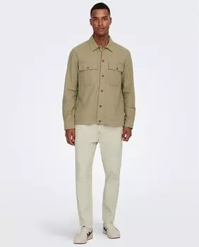 Мужские льняные брюки Only & Sons, бежевый