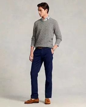Мужские льняные брюки стандартного кроя Polo Ralph Lauren, темно-синий