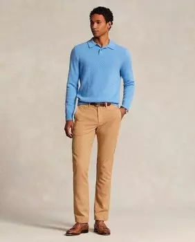 Мужские льняные брюки стандартного кроя Polo Ralph Lauren, бежевый