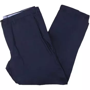Мужские льняные профессиональные брюки прямого кроя Polo Ralph Lauren, темно-синий