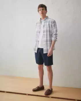 Мужские льняные шорты-бермуды Lloyd's, тёмно-синий