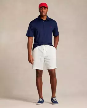Мужские льняные шорты Classic подходят больших размеров Polo Ralph Lauren, цвет Blanco roto