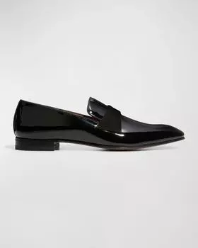 Мужские лакированные лоферы Heron Paul Stuart, цвет Black Patent