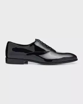 Мужские лакированные оксфорды Denzel Ferragamo, цвет Nero