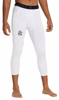 Мужские леггинсы бренда Curry 3/4 Under Armour, белый/черный
