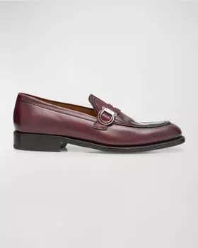 Мужские лоферы Canada Gancini Bit Ferragamo, цвет Dark Barol
