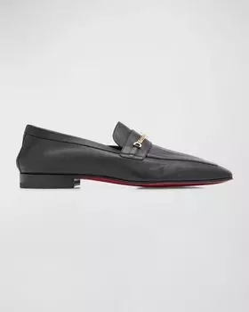 Мужские лоферы с цепочкой и монограммой MJ Moc Christian Louboutin, цвет Black