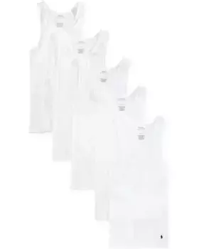 Мужские майки-борцовки хлопковые, 5 штук Polo Ralph Lauren, белый