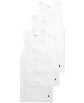 Мужские майки классического кроя, 3 шт Polo Ralph Lauren, белый