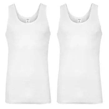 Мужские майки, комплект из 2 шт. | Бесшовная майка | Рубашка под мышками в рубчик | Белый BLACK SNAKE, цвет weiss