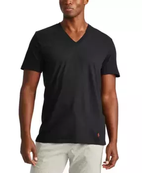 Мужские майки с V-образным вырезом Big and Tall, 3 шт Polo Ralph Lauren, черный
