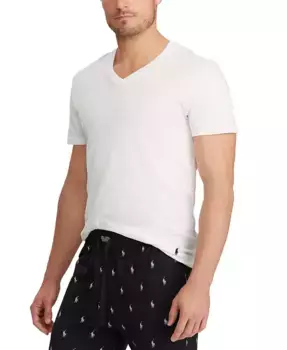 Мужские майки с V-образным вырезом Big and Tall, 3 шт Polo Ralph Lauren, белый