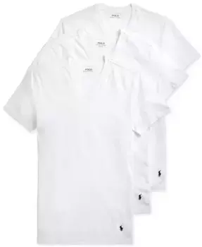 Мужские майки с V-образным вырезом Slim Fit, 3 шт Polo Ralph Lauren, белый