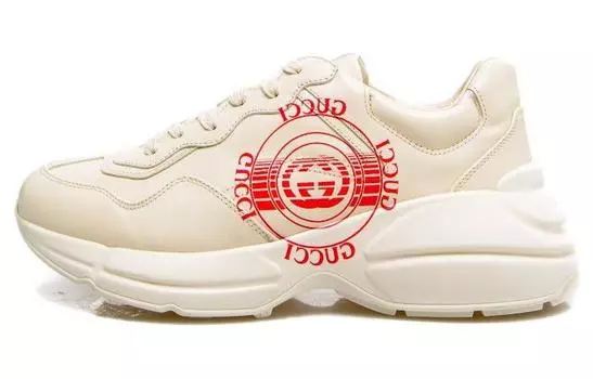 Кроссовки GUCCI Rhyton Stamp Print Sneakers