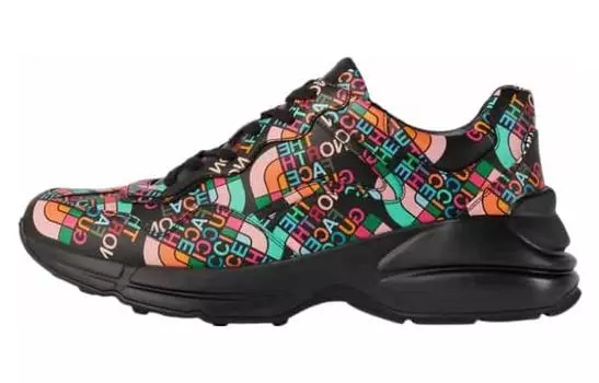 Кроссовки The North Face X GUCCI Rhyton Chunky Sneakers Men Low-Top Black