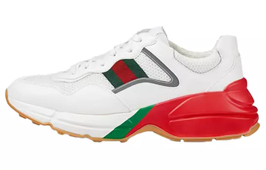 Кроссовки GUCCI Rhyton Daddy Shoes White Red Green Reflective