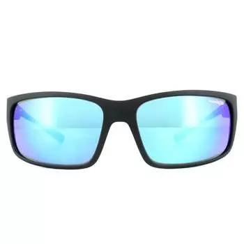 Мужские матовые черные синие зеркальные солнцезащитные очки Wrap Arnette, черный