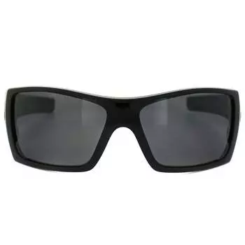 Мужские матовые серые поляризованные солнцезащитные очки Shield Shield Oakley, черный