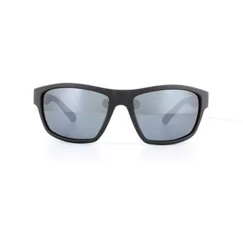 Мужские матовые серые серебряные зеркальные поляризованные солнцезащитные очки в спортивной упаковке Polaroid, черный