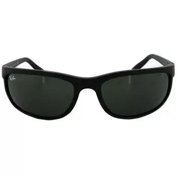 Мужские матовые зеленые солнцезащитные очки Wrap Ray-Ban, черный