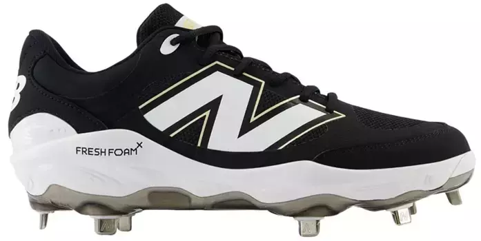 Мужские металлические бейсбольные бутсы New Balance Fresh Foam X 3000 V7, черный/белый
