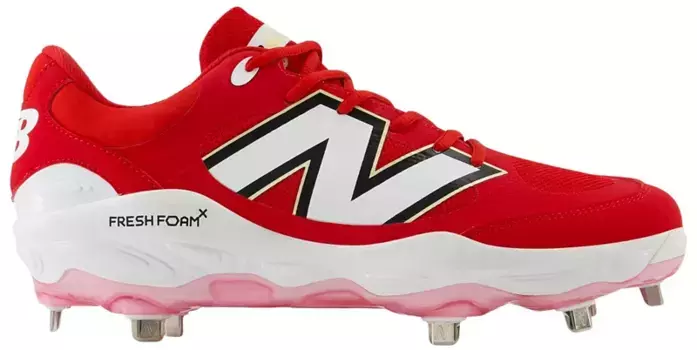 Мужские металлические бейсбольные бутсы New Balance Fresh Foam X 3000 V7, красный/белый