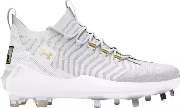 Мужские металлические бейсбольные бутсы Under Armour Harper Pro 9, белый/золотой