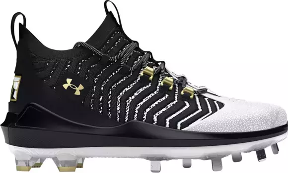 Мужские металлические бейсбольные бутсы Under Armour Harper Pro 9, черный/белый