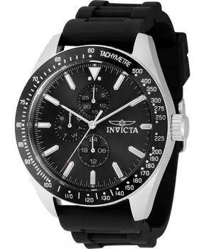 Мужские многофункциональные кварцевые часы Aviator 38402 с черным циферблатом Invicta, синий