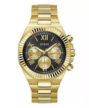 Мужские многофункциональные золотистые часы из 100% стали, 44 мм GUESS, золото
