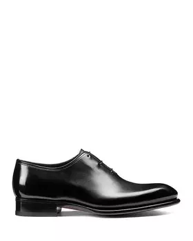 Мужские модельные туфли Santoni Carter Wholecut на шнуровке, черный