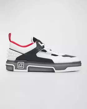 Мужские модные кроссовки Astroloubi Spikes Christian Louboutin, цвет White/Black