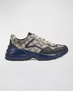 Мужские модные кроссовки GG Rhyton Gucci