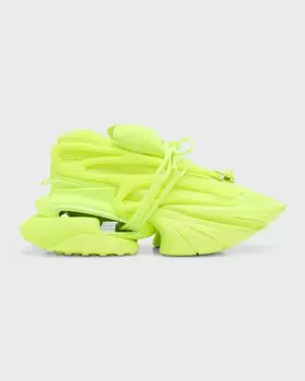 Мужские модные кроссовки из неопрена с единорогом Balmain, цвет Fluorescent Yellow