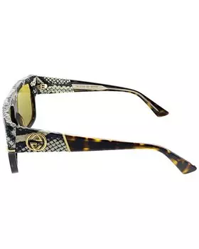 Мужские модные солнцезащитные очки Gucci 60 мм, коричневый