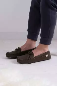 Мужские мокасины Isotoner с эффектом потертости и стелькой в елочку Totes, коричневый