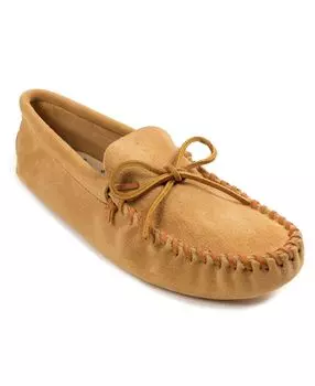 Мужские мокасины на мягкой подошве со шнуровкой Minnetonka