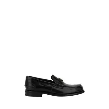 Мужские мокасины Prada с треугольной пластиной