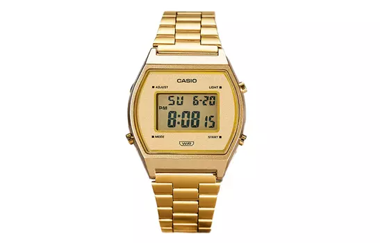 Мужские молодежные золотые часы B640WGG-9D CASIO