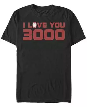 Мужские мстители эндшпиль i love you 3000 шлем железного человека, футболка с коротким рукавом Fifth Sun, черный